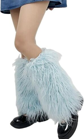 Solyinne Faux Fur Leg Warmers Fleece Boot Cuff Cover Furry Leg Warmer for Women Y2K Party Accessory Set in Saudi Arabia
