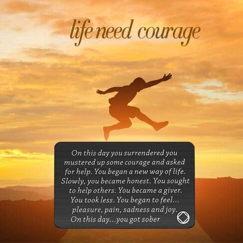 TIIMG Sobriety Gift Addiction Recovery Gift AA Gift NA Gift 12 Step Gifts Alcoholics Anonymous AA Recovery Sobriety Wallet Insert Card (AA necklace) in Saudi Arabia