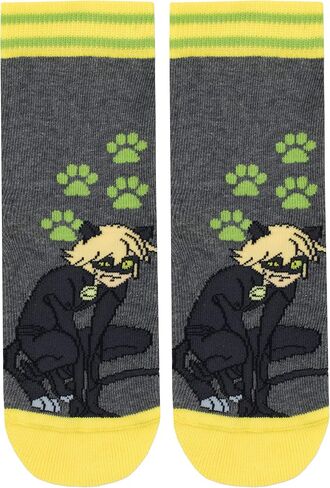 Miraculous Ladybug Boys' Cat Noir Socks Pack of 3 in Saudi Arabia