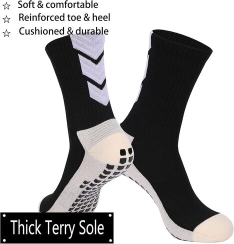 EASYLONGJEE Soccer Grip Socks Youth Boys 8-12 - Kids Soccer Socks Non Slip Gain The Edge Grip Socks in Saudi Arabia
