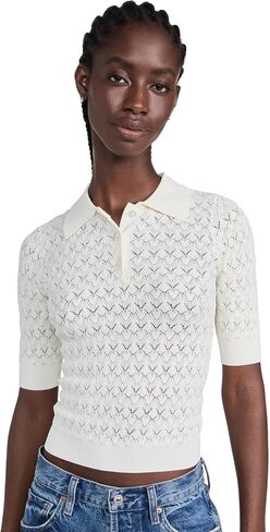 Sea Women's Rue Fine Gauge Knit Polo Sweater in Kuwait