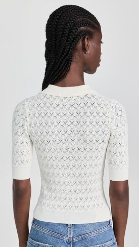 Sea Women's Rue Fine Gauge Knit Polo Sweater in Kuwait