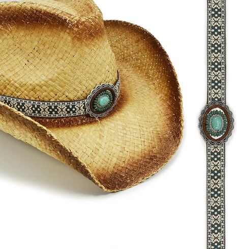 Western Hat Band for Cowboy Hats Fedora Hats Panama Hats - Adjustable Western HatBands for Men and Women in Saudi Arabia