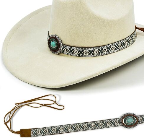 Western Hat Band for Cowboy Hats Fedora Hats Panama Hats - Adjustable Western HatBands for Men and Women in Saudi Arabia