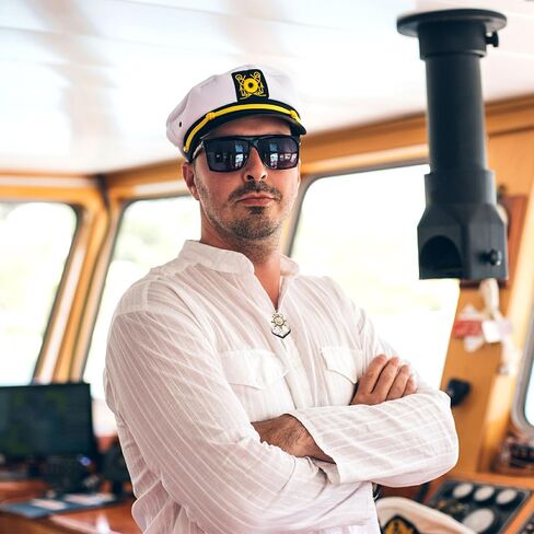 LaVenty Yacht Captain Hat Yacht Captain Costume Sailor Accessories Set Sailor Hat with Captain Prop Halloween Cosplay Accessories in Saudi Arabia