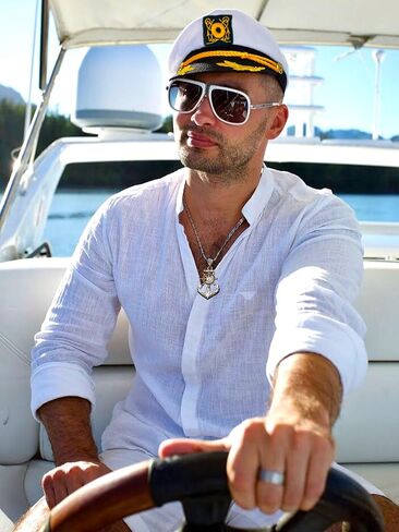 LaVenty Yacht Captain Hat Yacht Captain Costume Sailor Accessories Set Sailor Hat with Captain Prop Halloween Cosplay Accessories in Saudi Arabia