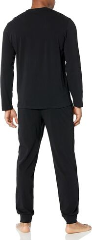 Emporio Armani Men's Megalogo Comfort Fit Long Sleeve Pajama Set in Saudi Arabia