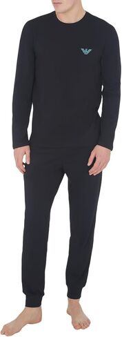 Emporio Armani Men's Megalogo Comfort Fit Long Sleeve Pajama Set in Saudi Arabia