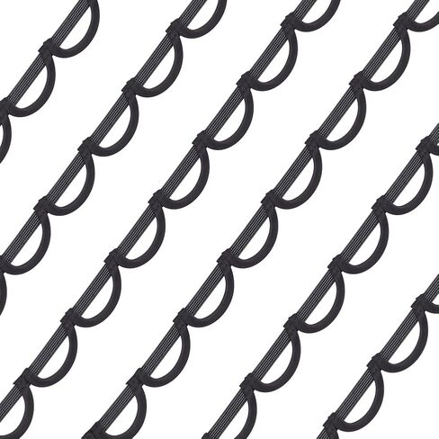 BENECREAT 1.1 Yard Black Corset Loops for Corset Lacing, 1-1/8 Inch Dress Back Satin Webbing Corset Back Interchangeable Zipper for Craft Wedding Accessories, Prom Dresses, Formal Dresses in Saudi Arabia