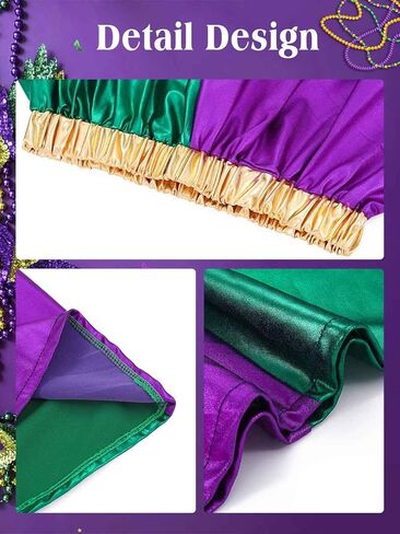 تنورة كاكاكو ماردي غرا المعدنية، تنورة كرنفال هولوجراهيك، تنورة بطن لامعة، تنورة صغيرة زي للنساء والفتيات in Kuwait