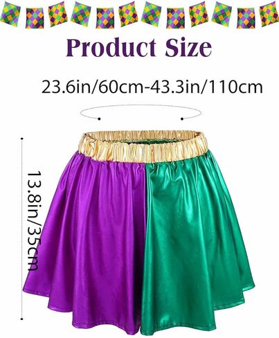 تنورة كاكاكو ماردي غرا المعدنية، تنورة كرنفال هولوجراهيك، تنورة بطن لامعة، تنورة صغيرة زي للنساء والفتيات in Kuwait