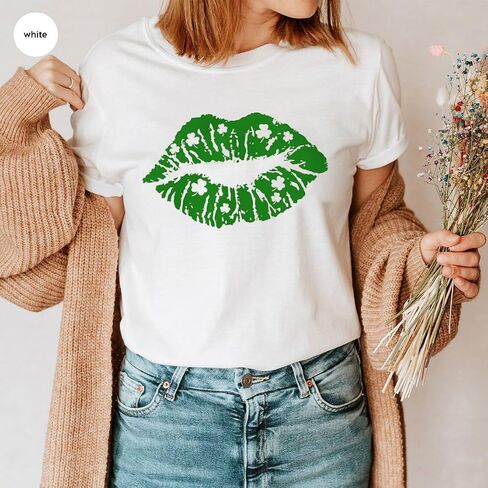 Women St Patricks Day Shirts Shamrock Graphic Casual Tshirts Cute Lucky Irish Tee Spring in Saudi Arabia