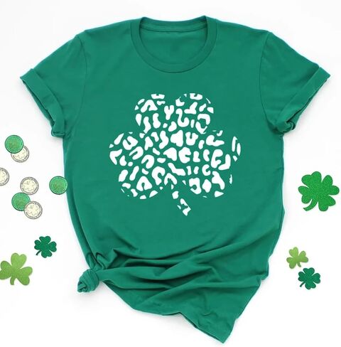 Women St Patricks Day Shirts Shamrock Graphic Casual Tshirts Cute Lucky Irish Tee Spring in Saudi Arabia
