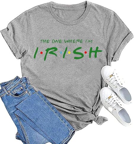 Women St Patricks Day Shirts Shamrock Graphic Casual Tshirts Cute Lucky Irish Tee Spring in Saudi Arabia