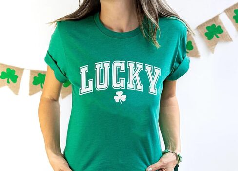 Women St Patricks Day Shirts Shamrock Graphic Casual Tshirts Cute Lucky Irish Tee Spring in Saudi Arabia