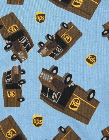 بيجامة Leveret UPS Truck للأطفال والأطفال الصغار للأولاد والبنات مكونة من قطعتين ملابس نوم قطنية 100% (2-14 عامًا) in Kuwait