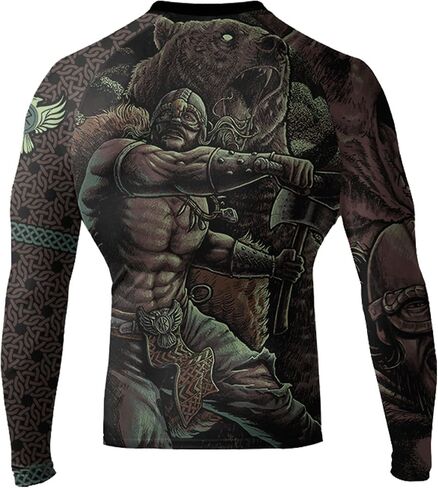 Raven Fightwear Men's Berserker BJJ MMA Rash Guard in Saudi Arabia