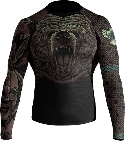 Raven Fightwear Men's Berserker BJJ MMA Rash Guard in Saudi Arabia