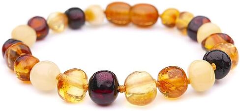 Baltic Amber Bracelet (Unisex) - Genuine Baltic Amber Beads (5.5 in.) in Saudi Arabia