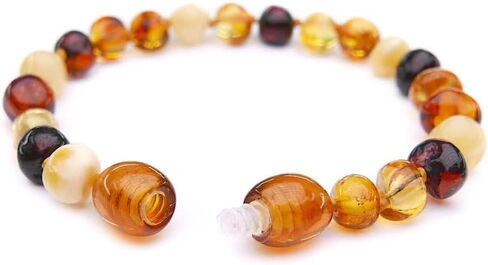 Baltic Amber Bracelet (Unisex) - Genuine Baltic Amber Beads (5.5 in.) in Saudi Arabia