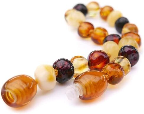 Baltic Amber Bracelet (Unisex) - Genuine Baltic Amber Beads (5.5 in.) in Saudi Arabia