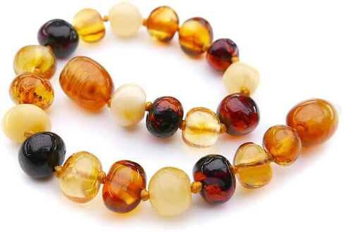 Baltic Amber Bracelet (Unisex) - Genuine Baltic Amber Beads (5.5 in.) in Saudi Arabia