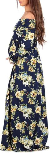 Mother Bee Maternity Off Shoulder Cowl Neck Maternity Dress for Baby Shower or Casual Wear in Saudi Arabia