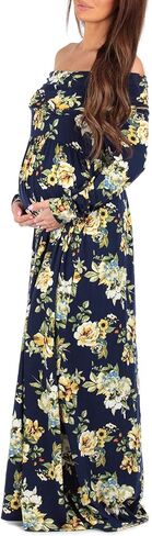 فستان حمل بدون أكتاف ورقبة متدلية من Mother Bee لحفلات استقبال المولود الجديد أو الملابس الكاجوال in Kuwait