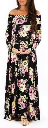 Mother Bee Maternity Off Shoulder Cowl Neck Maternity Dress for Baby Shower or Casual Wear in Saudi Arabia
