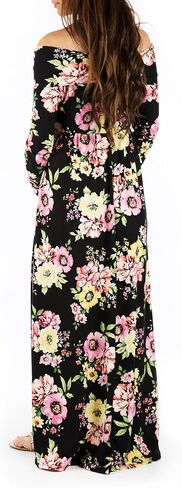 Mother Bee Maternity Off Shoulder Cowl Neck Maternity Dress for Baby Shower or Casual Wear in Saudi Arabia