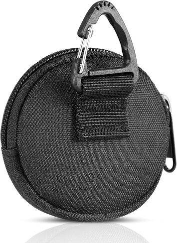 حامل أكياس العملات المعدنية، حقائب EDC التكتيكية المطورة، محفظة صغيرة للعملات المعدنية بسلسلة مفاتيح مع مشبك مثلث للسفر في الهواء الطلق، والمشي لمسافات طويلة، وصيد الأسماك، وركوب الدراجات، والصيد، إلخ. (3 قطع أسود) in Kuwait