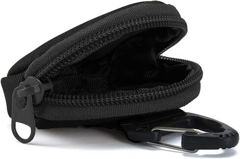 حامل أكياس العملات المعدنية، حقائب EDC التكتيكية المطورة، محفظة صغيرة للعملات المعدنية بسلسلة مفاتيح مع مشبك مثلث للسفر في الهواء الطلق، والمشي لمسافات طويلة، وصيد الأسماك، وركوب الدراجات، والصيد، إلخ. (3 قطع أسود) in Kuwait