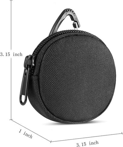 حامل أكياس العملات المعدنية، حقائب EDC التكتيكية المطورة، محفظة صغيرة للعملات المعدنية بسلسلة مفاتيح مع مشبك مثلث للسفر في الهواء الطلق، والمشي لمسافات طويلة، وصيد الأسماك، وركوب الدراجات، والصيد، إلخ. (3 قطع أسود) in Kuwait