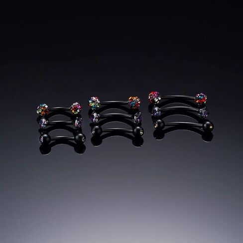 9 قطع الجراحية الصلب الحاجب الدائري للنساء الرجال الأسود منحني الحديد بار 16 جرام تشيكوسلوفاكيا الحاجب اللولب الزنمة الغضروف ثقب الدائري 6 ملليمتر 8 ملليمتر 10 ملليمتر in Kuwait