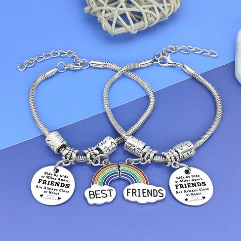 Friendship Gifts Bracelet Best Friend Gift 3 Sisters Gift Sister Gift from Sisters Matching Bracelet Big Sister Middle Sister Little Sister Inspirational Bracelet Bff for 2 Birthday Gifts for Sister in Saudi Arabia