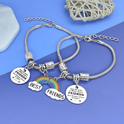 Friendship Gifts Bracelet Best Friend Gift 3 Sisters Gift Sister Gift from Sisters Matching Bracelet Big Sister Middle Sister Little Sister Inspirational Bracelet Bff for 2 Birthday Gifts for Sister in Saudi Arabia