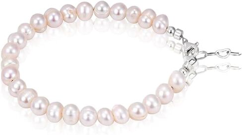 Beaded Bracelets for Girls, Sterling Silver Cultured Freshwater Pearl Bracelet, Baby Girl Toddler Keepsake, Birthday Girl Gifs in Saudi Arabia