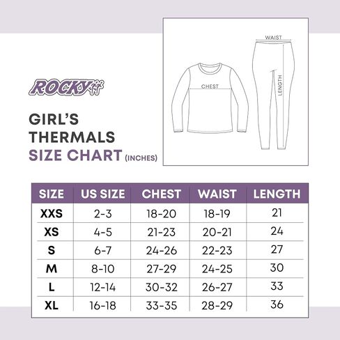 Rocky Thermal Underwear For Girls 240 GSM Rope L (Heavyweight) in Saudi Arabia