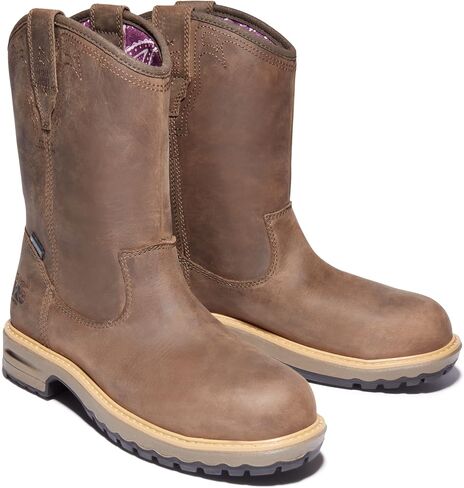 Timberland Women's Ashlar Pull on Alloy Safety Toe Waterproof Pullon AL WP, Brown: Turkish Coffee, 5.5 Wide in Saudi Arabia