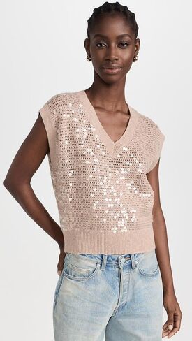 Madewell Women's Sequin-Embellished Sweater Vest in Saudi Arabia