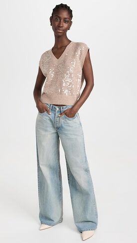 Madewell Women's Sequin-Embellished Sweater Vest in Saudi Arabia