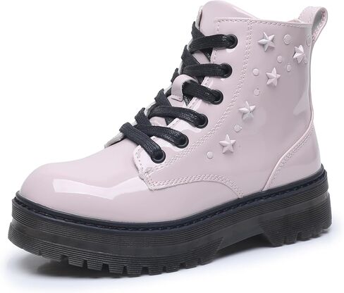 Girls Kids Side Zipper Combat Ankle Boots (Toddler/Little Kid/Big Kid) in Saudi Arabia