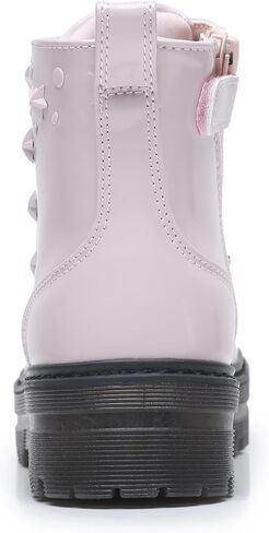 Girls Kids Side Zipper Combat Ankle Boots (Toddler/Little Kid/Big Kid) in Saudi Arabia