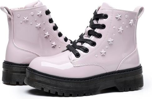Girls Kids Side Zipper Combat Ankle Boots (Toddler/Little Kid/Big Kid) in Saudi Arabia