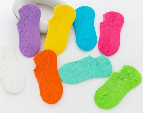 Jagrove Kids Ankle Socks, Low Cut Cotton Socks Colorful Anti Slip No Show Socks for 2-12 Years Boys Girls, 10 Pairs in Saudi Arabia