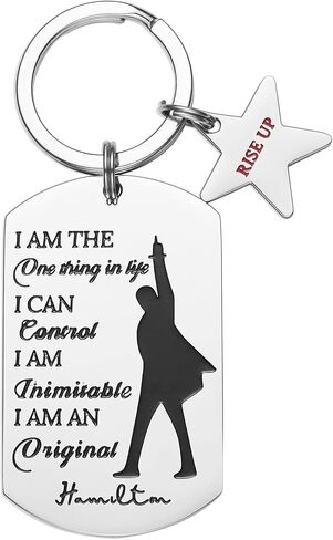 Hamilton Musical Merchandise Keychain Inspirational Gifts Cute Keychains for Women Teen Girls Daughter Son in Saudi Arabia