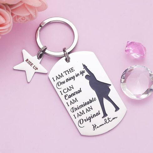 Hamilton Musical Merchandise Keychain Inspirational Gifts Cute Keychains for Women Teen Girls Daughter Son in Saudi Arabia