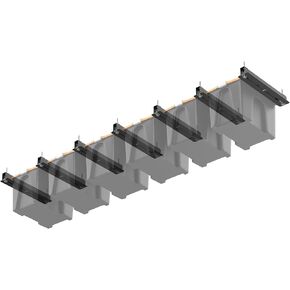 Ultrawall Overhead Garage Storage Racks for Bins, Ceiling Storage Rack Garage Hanging Organizer for Totes with Adjustable Width, Heavy Duty Ceiling Container Bin Rack (2 Pack, 1 Bins)