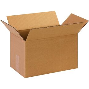 PARTNERS BRAND 13 x 8 x 8 Corrugated Cardboard Boxes, Long 13"L x 8"W x 8"H, Pack of 25 | Shipping, Packaging, Moving, Storage Box for Home or Business, Strong Wholesale Bulk Boxes