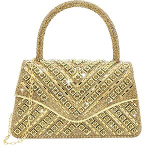 Clutch Purses for Women Sparkly Rhinestones Purses and Handbags for Wedding Party Evening Crossbody Bag with Chain